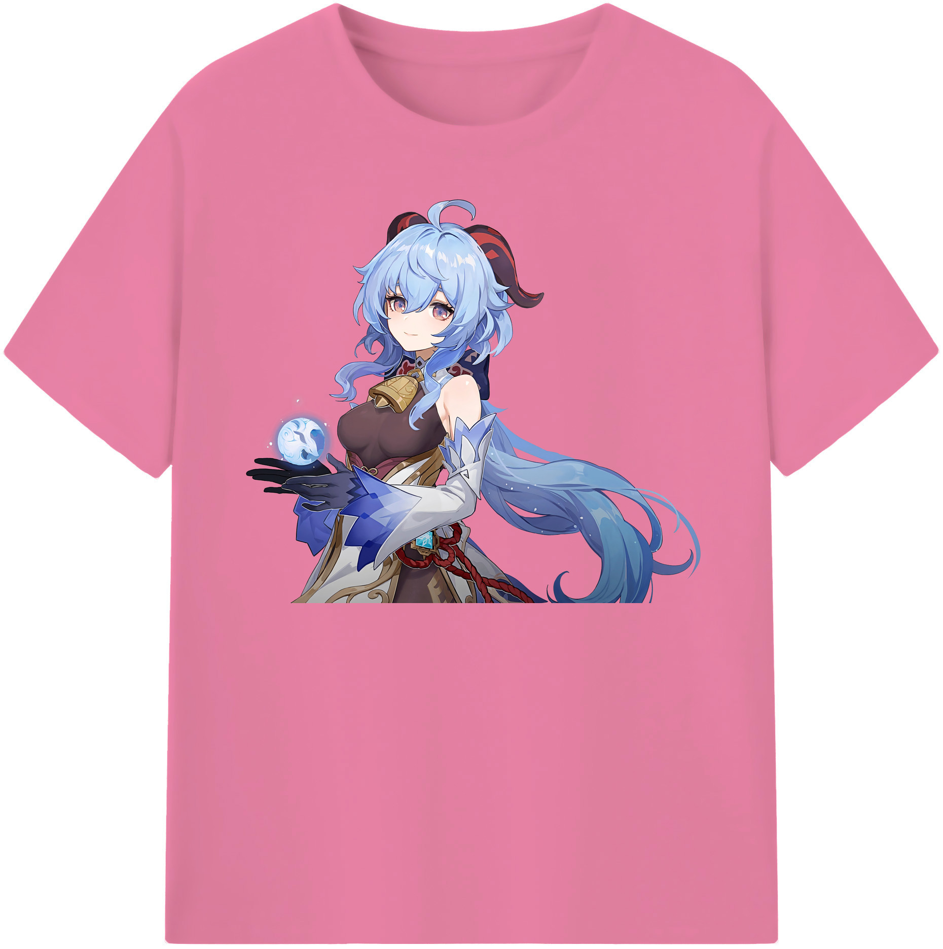 げんし神 甘雨 かんう genshin Ganyu 綿100％半袖Tシャツ（フロントプリント）